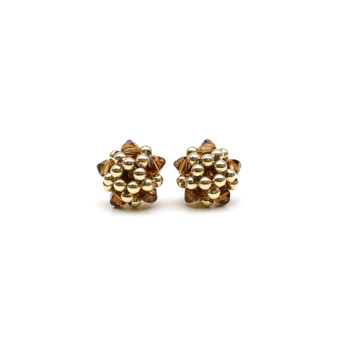 Stud earrings by Ichiban - Charm Smoked Topaz
