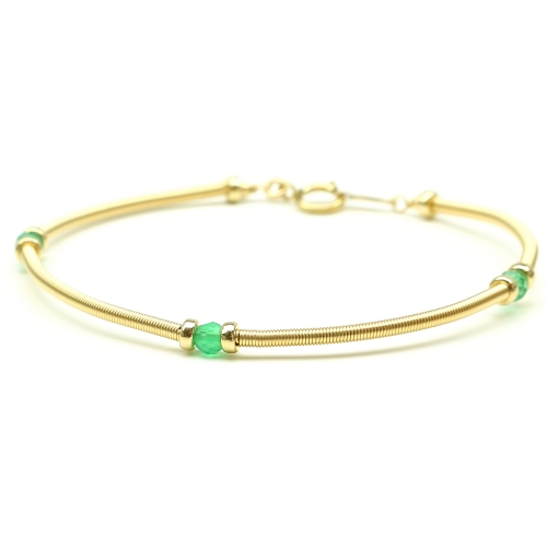 Bratara Ichiban cu pietre semipretioase - Vogue Green Onyx