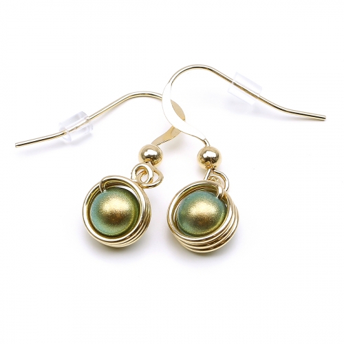 Pearls earrings for women - Busted Pearls Iridescent Green