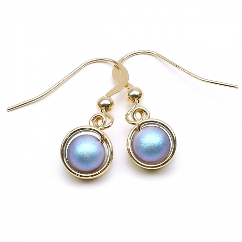 Earrings by Ichiban - Busted Pearls Iridescent Light Blue