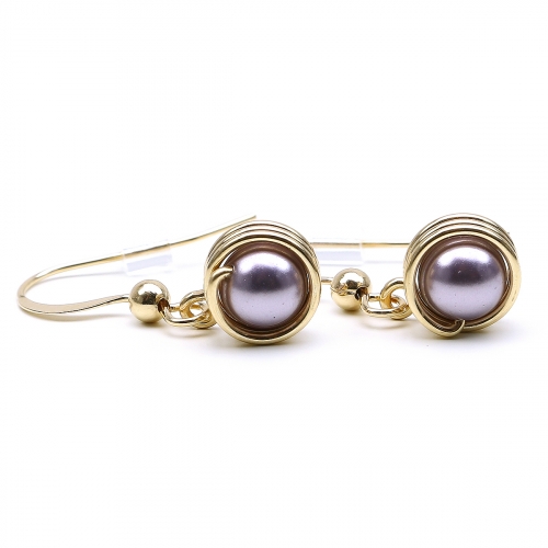 Earrings by Ichiban - Busted Pearls Mauve