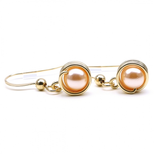 Pearls earrings for women - Busted Pearls Peach