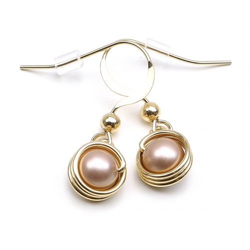 Earrings by Ichiban - Busted Pearls Powder Almond