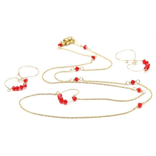 Necklace and earrings set for women - Sweet Love