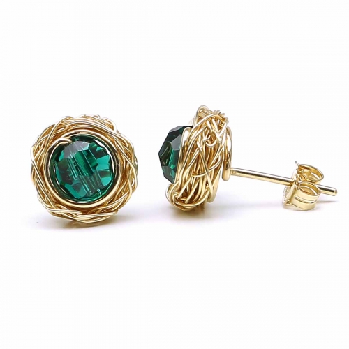 Stud earrings by Ichiban - Sweet Emerald