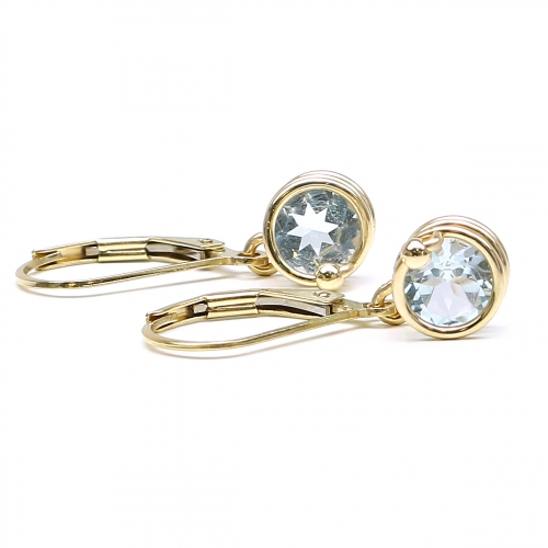 Leverback earrings by Ichiban - Busted Deluxe Sky Blue Topaz