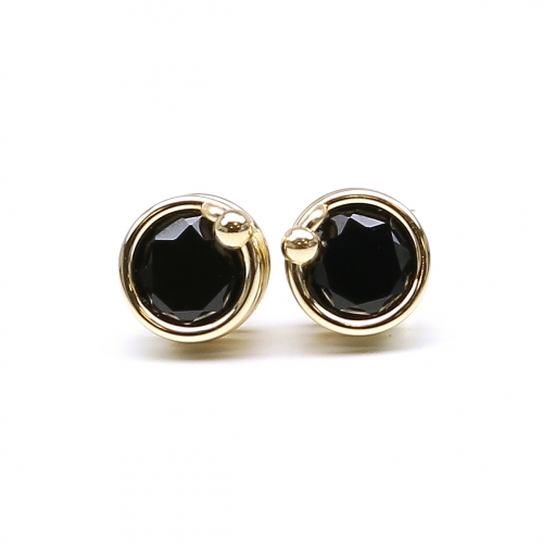 Stud earrings by Ichiban - Busted Deluxe Black Spinel