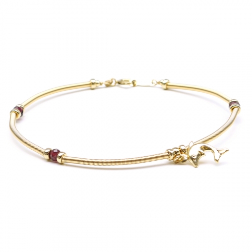 Bratara Ichiban cu pietre semipretioase - Vogue Dolphin Rhodolite Garnet