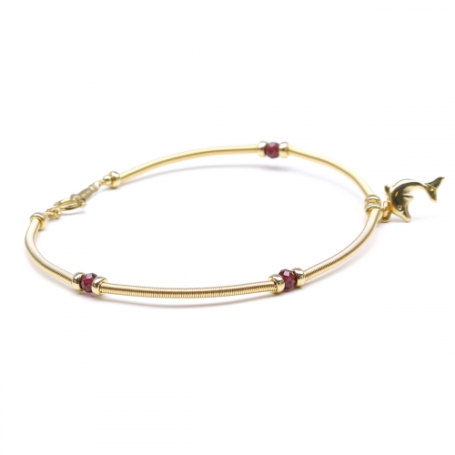 Bratara Ichiban cu pietre semipretioase - Vogue Dolphin Rhodolite Garnet