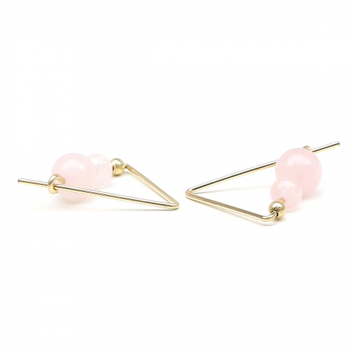 Gemstone earrings by Ichiban - Fancy Quart Rose