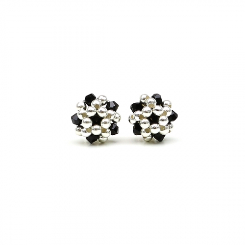 Stud earrings by Ichiban - Black Charm AG925