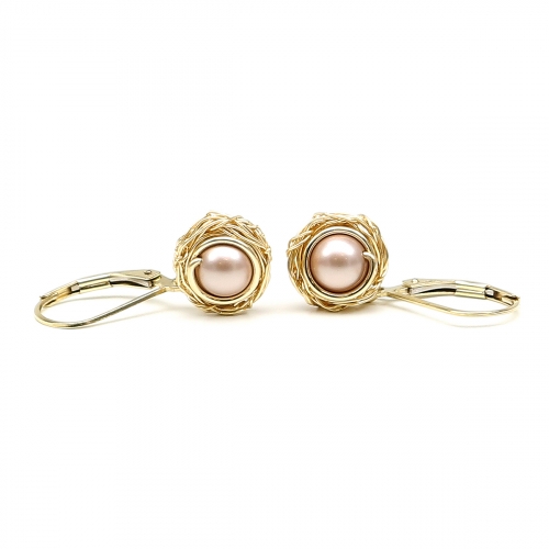  Cercei cu tortite leverback, Ichiban - Sweet Almond 