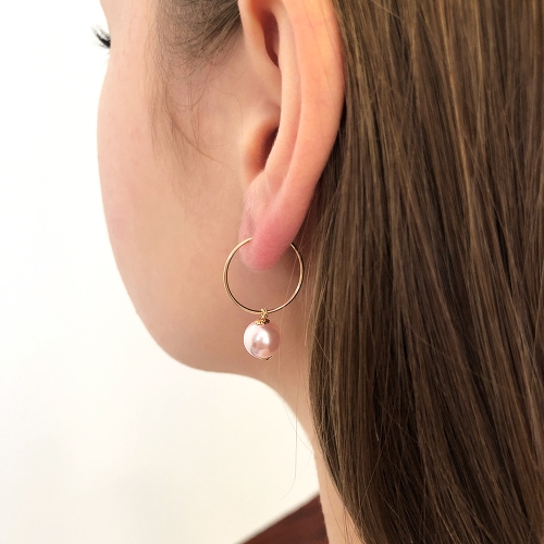 Earrings by Ichiban - Rosaline circle pearl