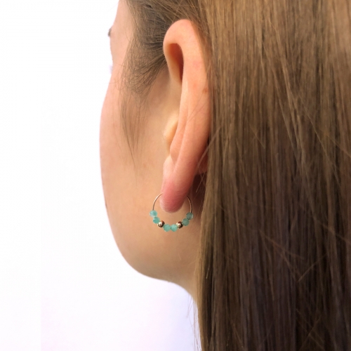 Earrings by Ichiban - Simple Style Amazonite 14K gold