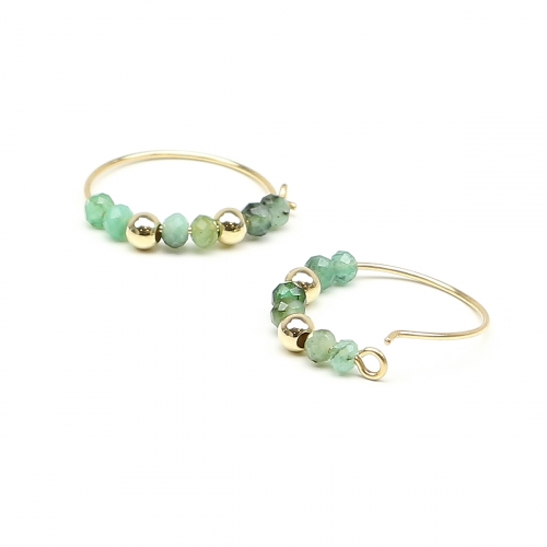 Cercei Ichiban - Simple Style Emerald AUR14 K