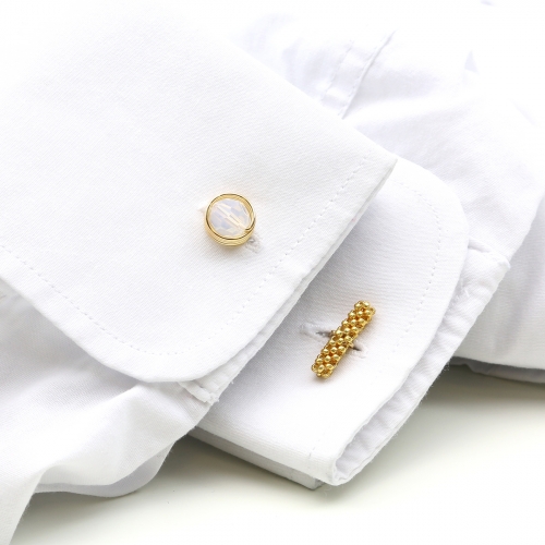 Cufflinks by Ichiban - Busted White Opal