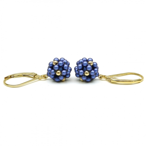 Leverback earrings by Ichiban - Blue Berry