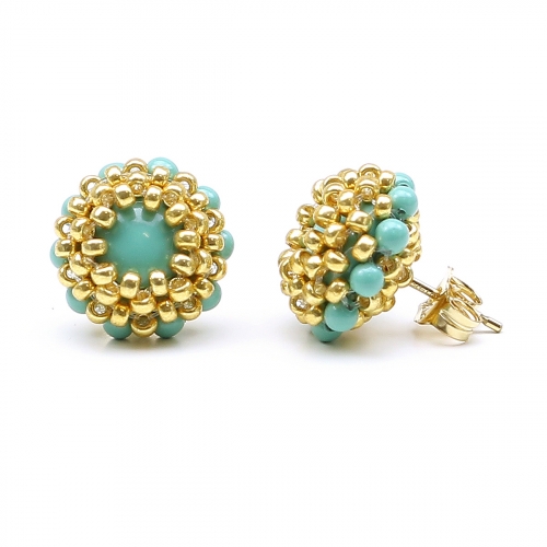 Stud earrings by Ichiban - Teeny Tiny Jade