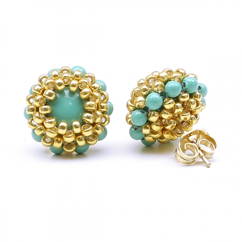 Stud earrings by Ichiban - Teeny Tiny Jade