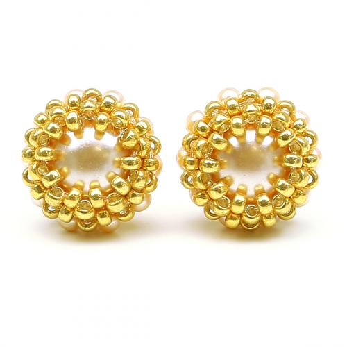 Stud earrings by Ichiban - Teeny Tiny Peach