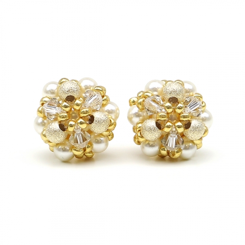 Cercei cu surub, Ichiban - Daisies Stardust aur 14K