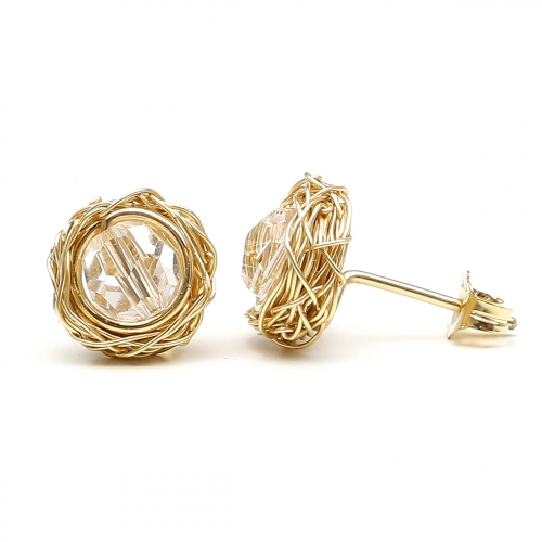 Stud earrings by Ichiban - Sweet Crystal Clear