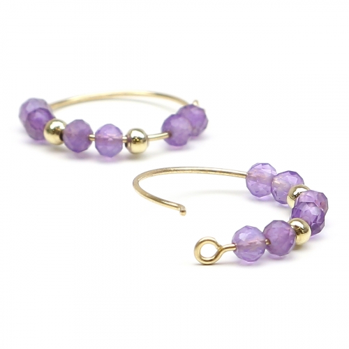 Cercei Ichiban - Simple Style  Amethyst AUR14 K