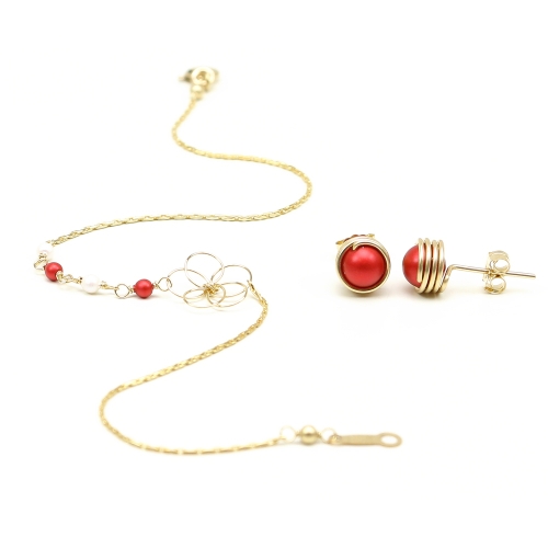 Flower Power - martisor - set, bratara si cercei surub