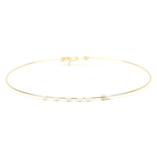 Simple Style Pearls - Pearlescent White - fixed bracelet