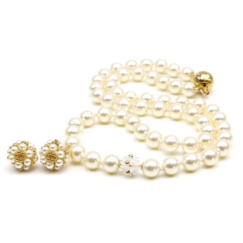 Set necklace and clips earrings by Ichiban - Classic