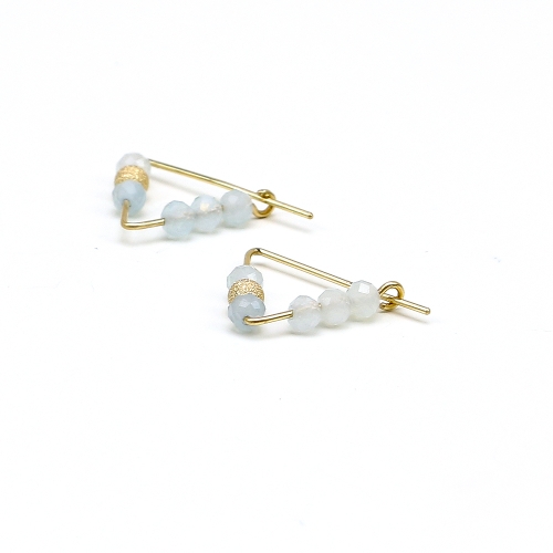 Earrings by Ichiban - Fancy Aquamarine 14K Gold