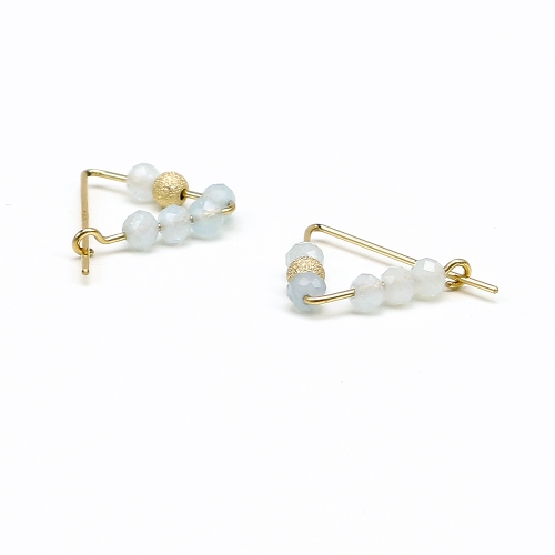 Earrings by Ichiban - Fancy Aquamarine 14K Gold