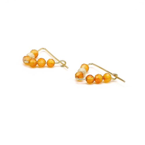 Earrings by Ichiban - Fancy Carnelian 14K Gold