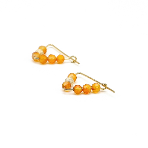 Earrings by Ichiban - Fancy Carnelian 14K Gold