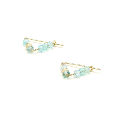 Earrings by Ichiban - Fancy Ocean Apatite14K Gold