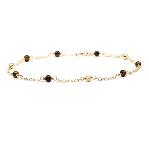 Women's Bracelet by Ichiban - Tiger's Eye AU14K