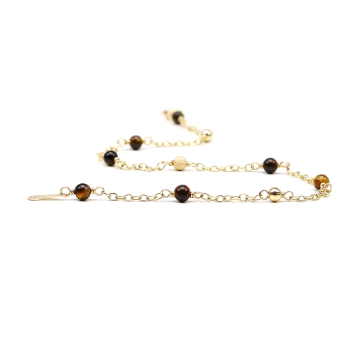 Women's Bracelet by Ichiban - Tiger's Eye AU14K