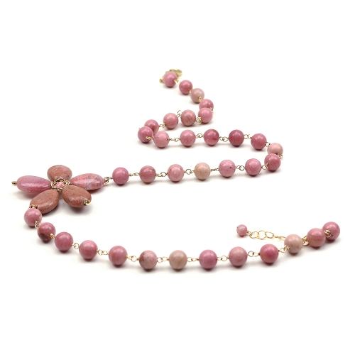 Necklace by Ichiban - Rhodonite