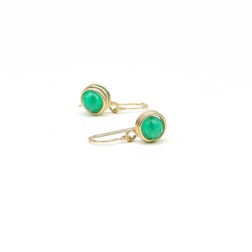 Earrings by Ichiban - Busted Deluxe Green Onyx 14K gold