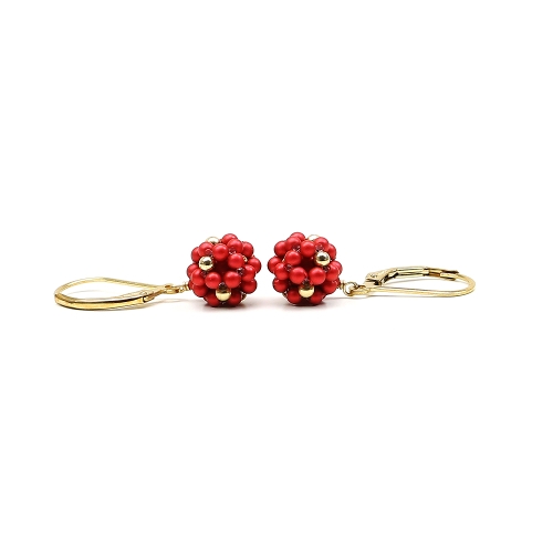 Leverback earrings by Ichiban - Rouge Berry
