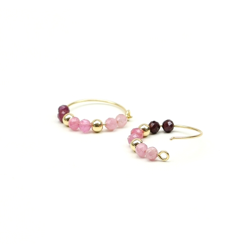 Earrings by Ichiban - Simple Style Ruby 14K gold
