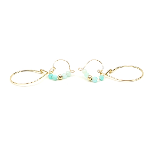 Earrings by Ichiban - Pulse Amazonite 14K gold