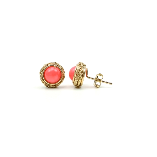 Stud earrings by Ichiban - Sweet Bamboo Coral