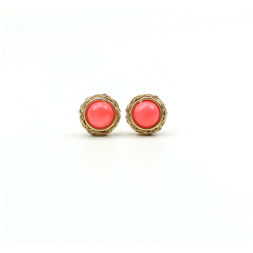 Stud earrings by Ichiban - Sweet Bamboo Coral