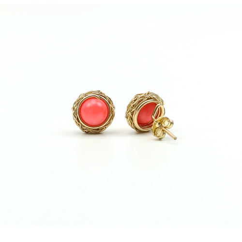 Stud earrings by Ichiban - Sweet Bamboo Coral