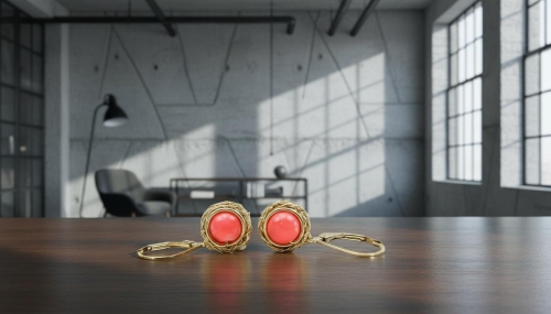 Leverback earrings by Ichiban - Sweet Bamboo Coral