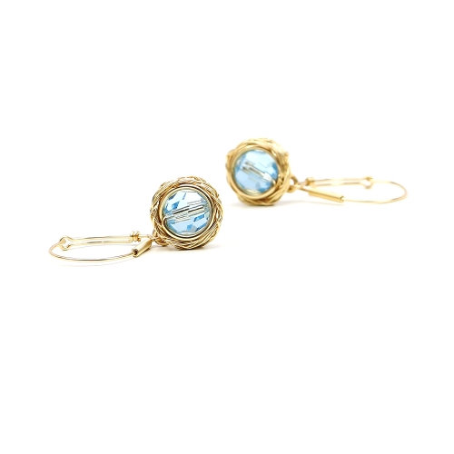 Leverback earrings by Ichiban - Sweet Aquamarine