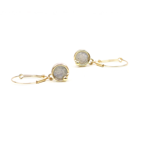 Leverback earrings by Ichiban - Busted Deluxe Labradorite