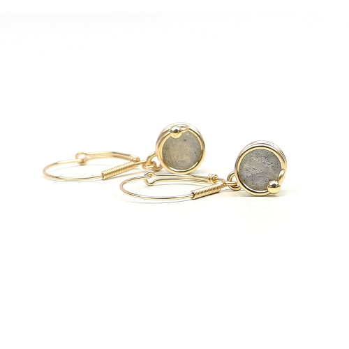 Leverback earrings by Ichiban - Busted Deluxe Labradorite