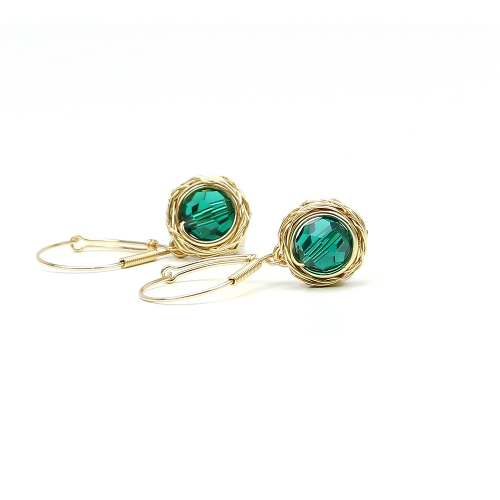 Leverback earrings by Ichiban - Sweet Emerald